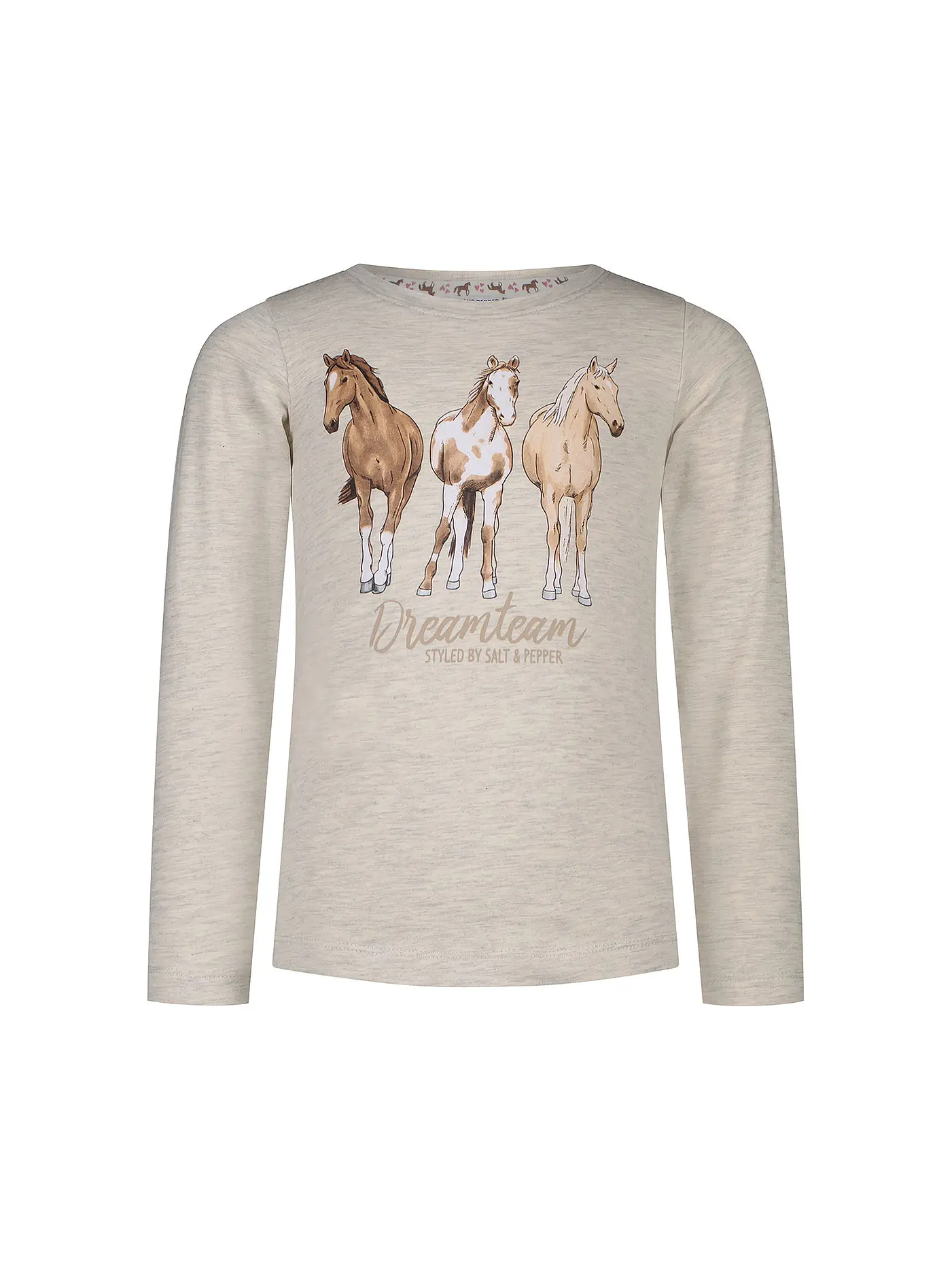 SALT AND PEPPER | Mädchen Langarmshirt HORSE WORLD | creme